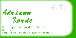 adrienn korde business card